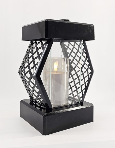 Znicz Lampion Glamur Diament Rattan