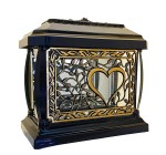 PANTEON Czarny- Ramka Serce złoty