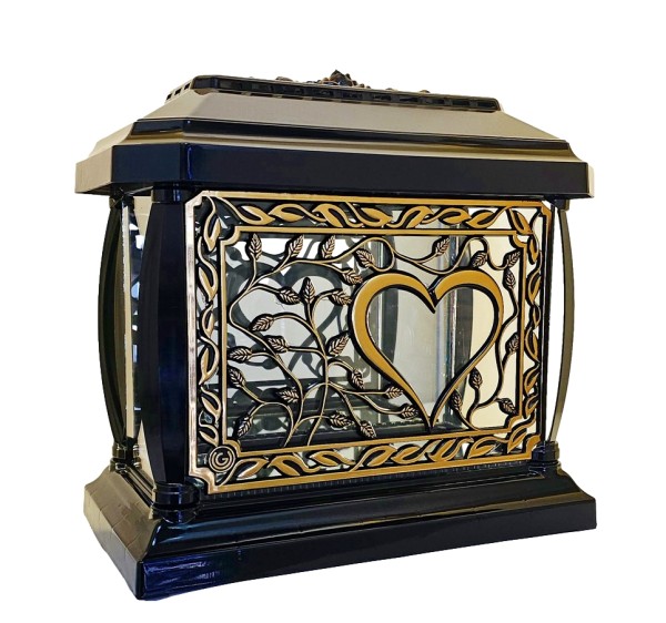 PANTEON Czarny- Ramka Serce złoty