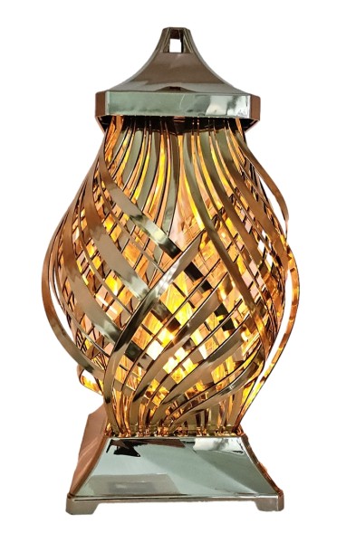 Znicz Lampion Pióra metalic