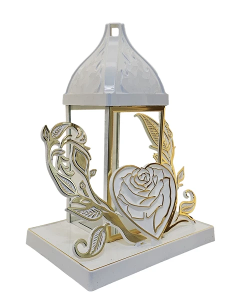 Znicz HILA biało złota