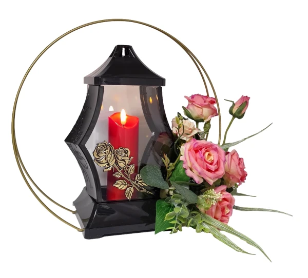 Lampion Diament w kwiatowej obręczy