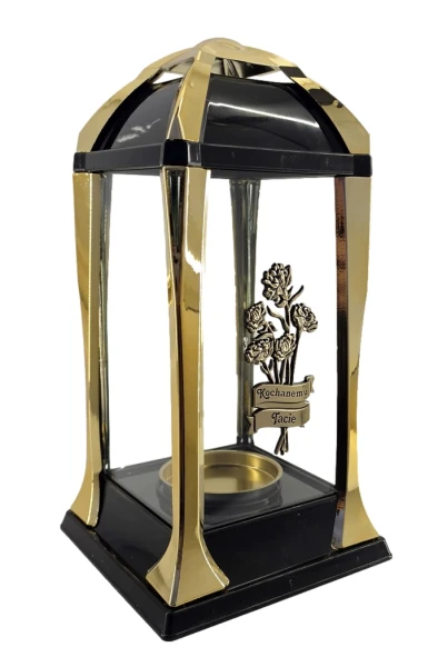 Znicz Lampion K-21 STELA Złoty Bukiet "Kochanemu Tacie"