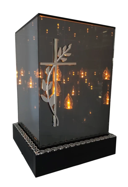 Lampion lustrzany MAX SOLAR  srebrny
