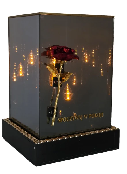 Lampion lustrzany MAX SOLAR  złoty