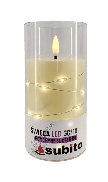 ŚWIECA MAX LED w oplocie 15 cm