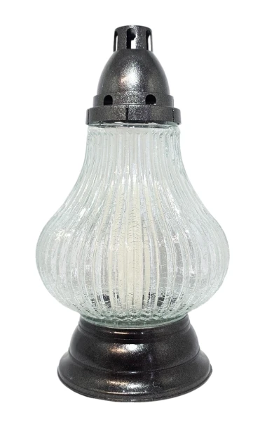 Znicz Lampa Mrożona srebro